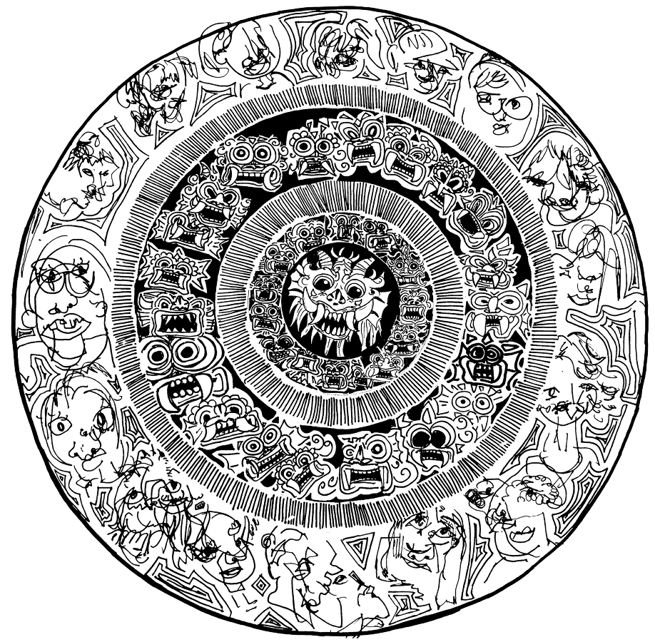 Hosaki mandala black