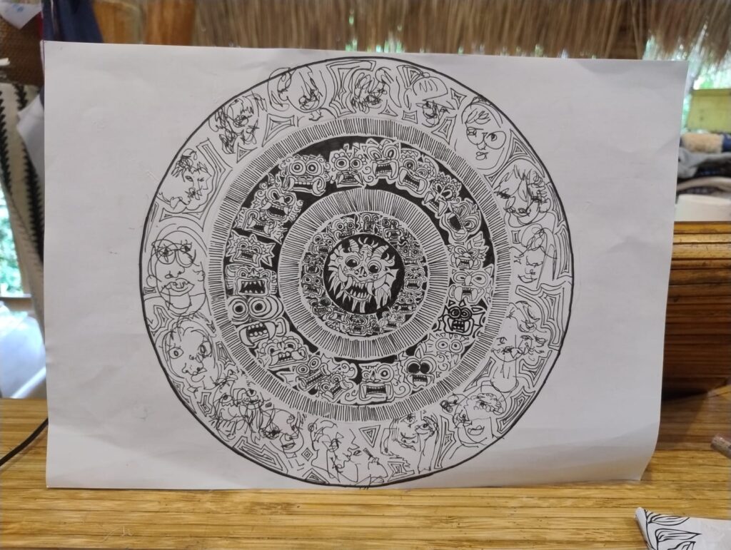 ほさきの描いた曼荼羅のような絵